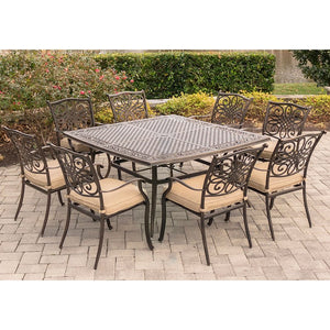 TRADDN9PCSQ Outdoor/Patio Furniture/Patio Dining Sets