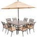 TRADDN9PCSQ-SU Outdoor/Patio Furniture/Patio Dining Sets