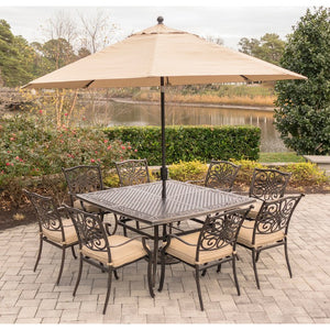 TRADDN9PCSQ-SU Outdoor/Patio Furniture/Patio Dining Sets