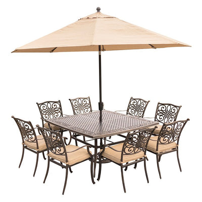 Product Image: TRADDN9PCSQ-SU Outdoor/Patio Furniture/Patio Dining Sets