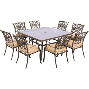 TRADDN9PCSQG Outdoor/Patio Furniture/Patio Dining Sets