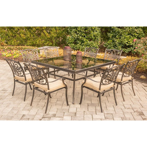 TRADDN9PCSQG Outdoor/Patio Furniture/Patio Dining Sets