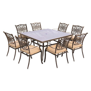 TRADDN9PCSQG Outdoor/Patio Furniture/Patio Dining Sets