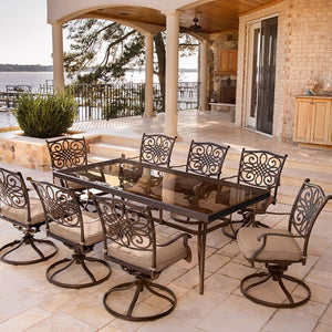 TRADDN9PCSWG Outdoor/Patio Furniture/Patio Dining Sets