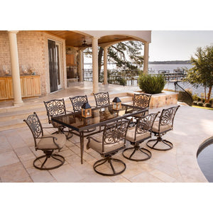 TRADDN9PCSWG Outdoor/Patio Furniture/Patio Dining Sets