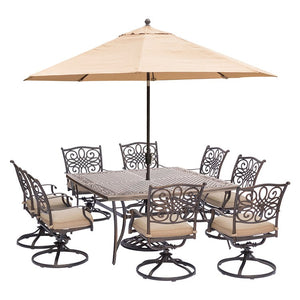 TRADDN9PCSWSQ8-SU Outdoor/Patio Furniture/Patio Dining Sets