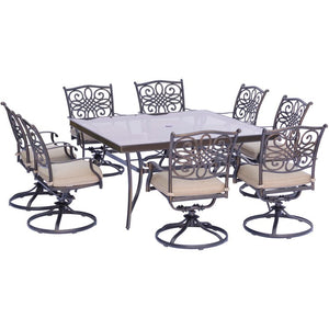 TRADDN9PCSWSQG Outdoor/Patio Furniture/Patio Dining Sets