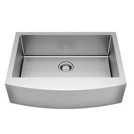 Pekoe 30" Single Bowl Stainless Steel Undermount/Flush Mount Apron Front Kitchen Sink with Drain/Grid