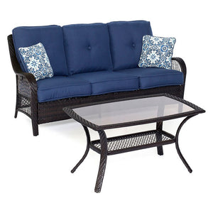 ORLEANS2PC-B-NVY Outdoor/Patio Furniture/Patio Conversation Sets