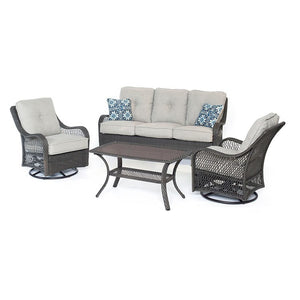 ORLEANS4PCSW-G-SLV Outdoor/Patio Furniture/Patio Conversation Sets