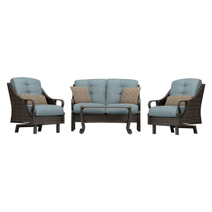 VENTURA4PC-BLU Outdoor/Patio Furniture/Patio Conversation Sets