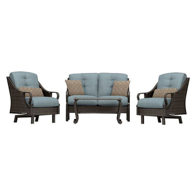 Product Image: VENTURA4PC-BLU Outdoor/Patio Furniture/Patio Conversation Sets