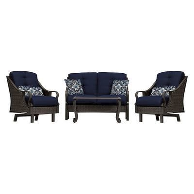 Product Image: VENTURA4PC-NVY Outdoor/Patio Furniture/Patio Conversation Sets