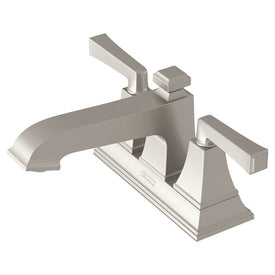 Town Square S Two-Handle 4" Centerset Bathroom Sink Faucet with Push-Pop Drain - Brushed Nickel