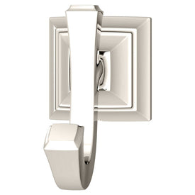 Town Square S Double Robe Hook - Polished Nickel