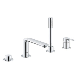 Lineare Single Handle 4-Hole Roman Tub Filler with Handshower