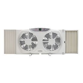 Electrically Reversible Twin Window Fan with Remote Control
