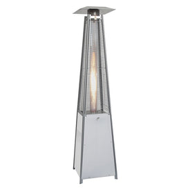 Square Freestanding Propane Patio Heater with Multi-Color LED Base