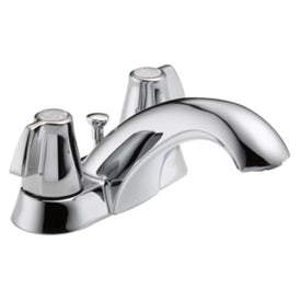 Classic Two Handle Centerset Bathroom Faucet with Drain