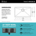 KHU100-30 Kitchen/Kitchen Sinks/Undermount Kitchen Sinks