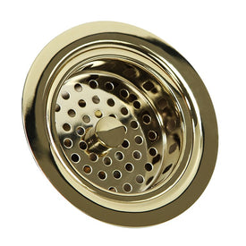 Premium 3-1/2" Brass Kitchen Drain with Strainer
