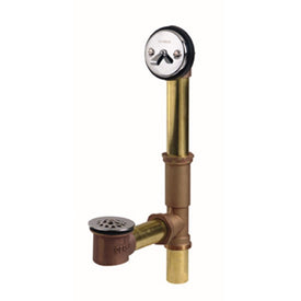 20-Gauge Brass Trip Lever Bath Drain Assembly for 24" H Tubs