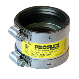 Coupling Proflex Shielded 2 x 1-1/2 Inch Cast Iron to Plastic/Steel/E x tra Heavy
