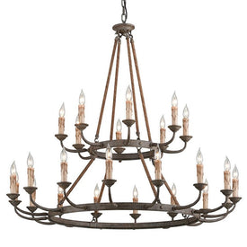 Cyrano Twenty-Four-Light Two-Tier Chandelier