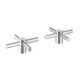 Atrio Cross Handle Set with H and C Caps for Kitchen/Bar/Bathroom Sink Faucets