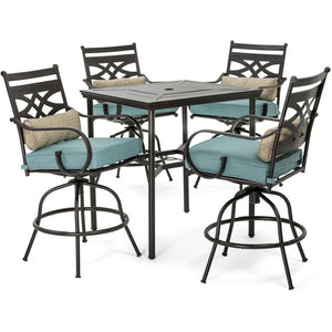 MCLRDN5PCBR-BLU Outdoor/Patio Furniture/Patio Dining Sets