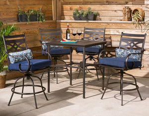 MCLRDN5PCBR-NVY Outdoor/Patio Furniture/Patio Dining Sets
