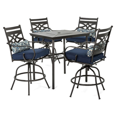 Product Image: MCLRDN5PCBR-NVY Outdoor/Patio Furniture/Patio Dining Sets