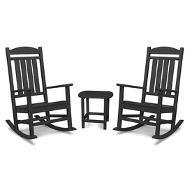 All-Weather Pineapple Cay Three-Piece Porch Rocker Set with Side Table