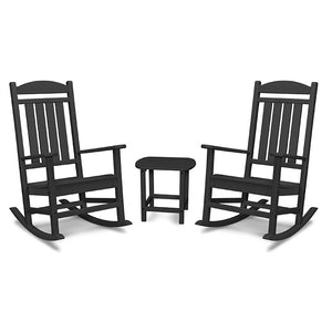 PINE3PC-BLK Outdoor/Patio Furniture/Outdoor Chairs