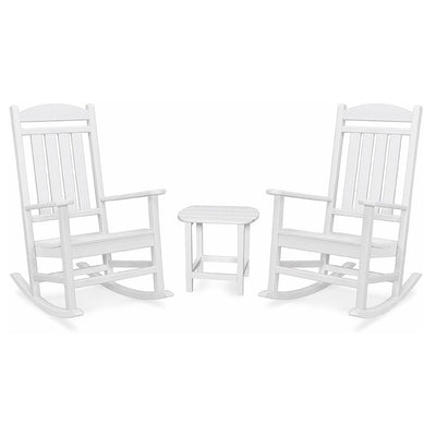 PINE3PC-WHT Outdoor/Patio Furniture/Patio Conversation Sets