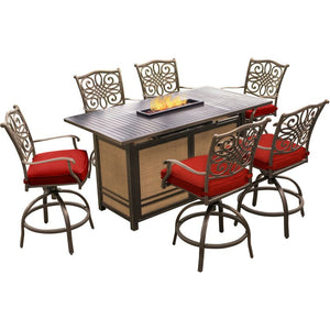 TRAD7PCFPBR-RED Outdoor/Patio Furniture/Patio Bar Furniture