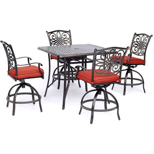 TRADDN5PCSQBR-R Outdoor/Patio Furniture/Patio Dining Sets