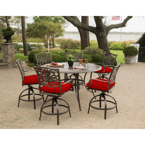 TRADDN7PCBR-RED Outdoor/Patio Furniture/Patio Bar Furniture