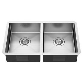 Pekoe 29" Equal Double Bowl ADA Stainless Steel Undermount Kitchen Sink with Drains/Grids