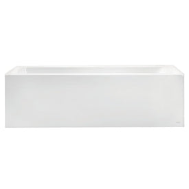 Studio 60"L x 30"W Above Floor Soaking Bathtub with Built-In Apron/Left-Hand Drain Outlet
