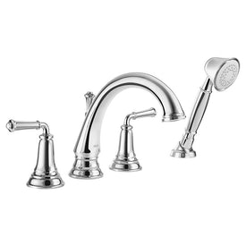 Delancey Two Handle Roman Tub Faucet with Handshower for Flash Valve