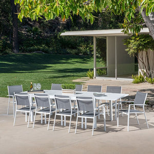 HARPDN11PC-WHT Outdoor/Patio Furniture/Patio Dining Sets