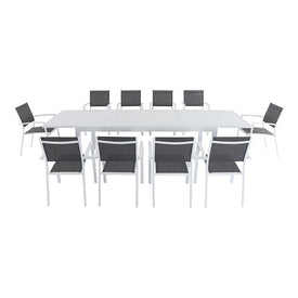 Harper Eleven-Piece Outdoor Dining Set with Expandable Dining Table