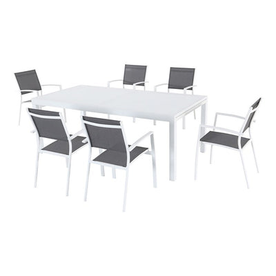 Product Image: HARPDN7PC-WHT Outdoor/Patio Furniture/Patio Dining Sets