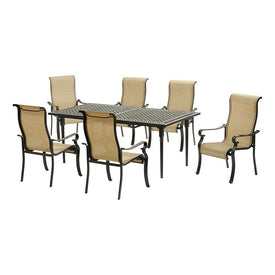 Brigantine Seven-Piece Dining Set with Expandable Cast-Top Dining Table