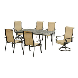 Brigantine Seven-Piece Dining Set with Cast-Top Dining Table