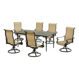 Brigantine Seven-Piece Dining Set with Expandable Cast-Top Dining Table