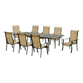 Brigantine Nine-Piece Dining Set with Expandable Cast-Top Dining Table