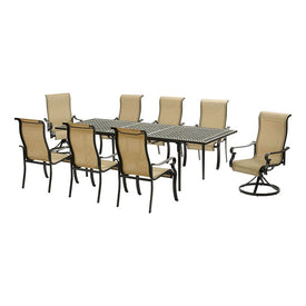 Brigantine Nine-Piece Dining Set with Cast-Top Dining Table