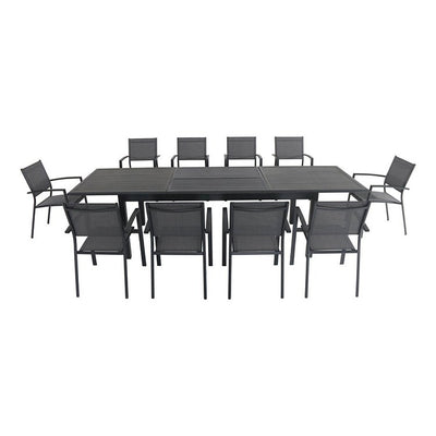 Product Image: DAWDN11PC-GRY Outdoor/Patio Furniture/Patio Dining Sets